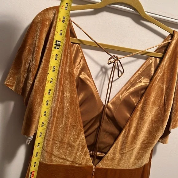 BHLDN Jenny Yoo Ellis Stretch Velvet Gown Size 12 NWT - Picture 14 of 16